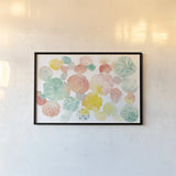 Color Dots by Danhui Nai. shown as a paper print in a black flame. Available as a archival giclee rolled canvas, fine art paper, or poster print. SKU 70576i.