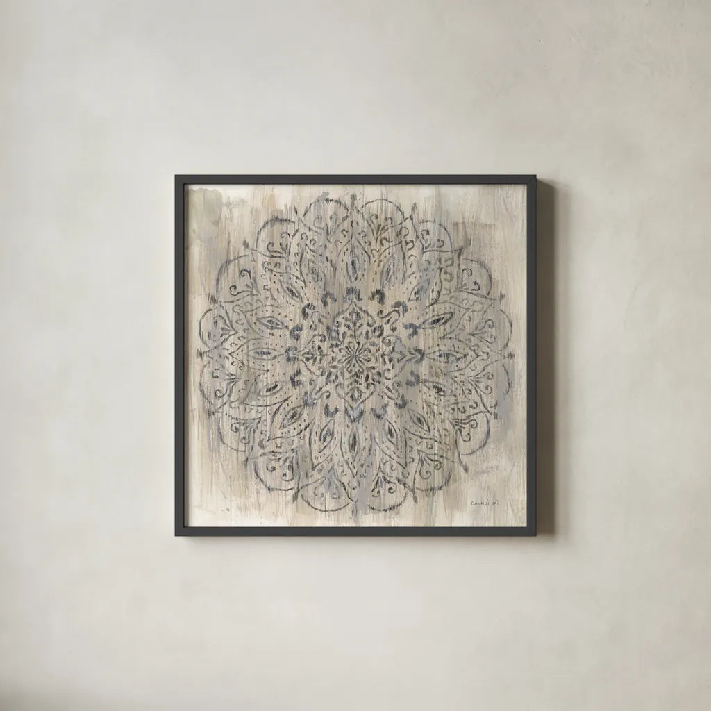 Concentric by Danhui Nai. Shown in a sleek black glass frame for a contemporary gallery look. Available as an archival giclee rolled canvas, fine art paper, or poster print. SKU 79464a.