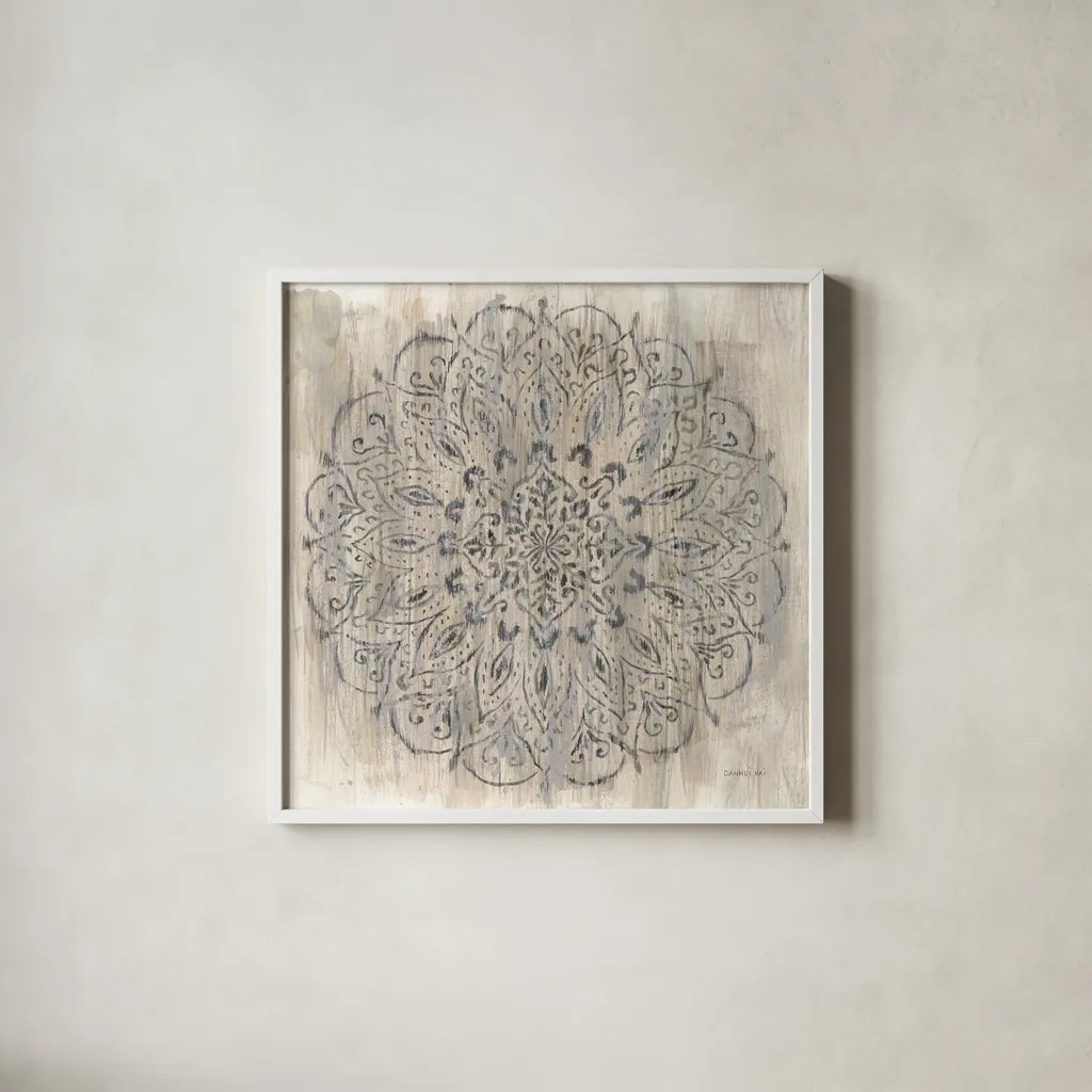 Concentric by Danhui Nai. Shown in a crisp white glass frame for a clean and minimalist style. Available as an archival giclee rolled canvas, fine art paper, or poster print. SKU 79464a.