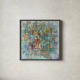 Confetti I by Danhui Nai. Shown in a sleek black glass frame for a contemporary gallery look. Available as an archival giclee rolled canvas, fine art paper, or poster print. SKU 17811a.