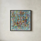 Confetti II by Danhui Nai. Shown in a sleek black glass frame for a contemporary gallery look. Available as an archival giclee rolled canvas, fine art paper, or poster print. SKU 17812a.