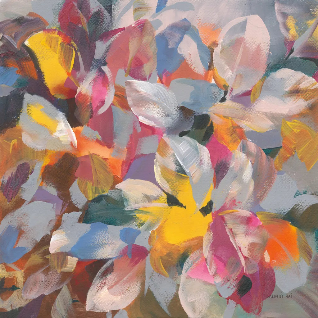 Confetti Leaves by Danhui Nai. SKU 69060a. Archival Giclee Fine art print for wall decor.