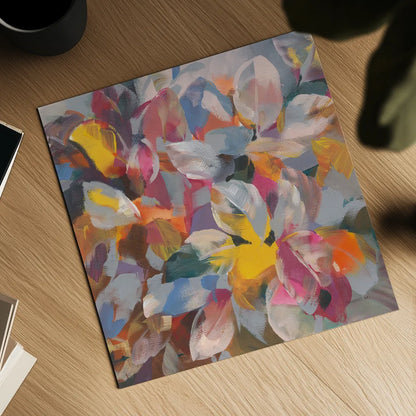 Confetti Leaves by Danhui Nai. Shown as a detailed flat fine art print, highlighting archival giclee quality. Available as an archival giclee rolled canvas, fine art paper, or poster print. SKU 69060a.