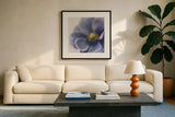 Contemporary Anemone by Danhui Nai. Displayed in a glass frame with matte in a clean modern living room. Available as an archival giclee rolled canvas, fine art paper, or poster print. SKU 5453a.