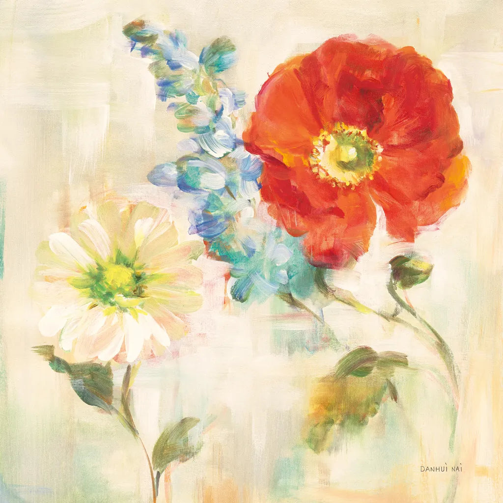 Contemporary Flower II by Danhui Nai. SKU 93260a. Archival Giclee Fine art print for wall decor.