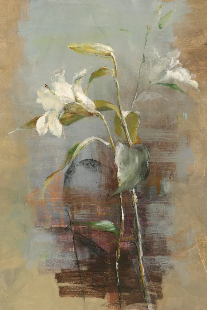 Contemporary LIlies II by Danhui Nai. SKU 5442h. Archival Giclee Fine art print for wall decor.