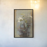 Contemporary LIlies II by Danhui Nai. shown as a paper print in a black flame. Available as a archival giclee rolled canvas, fine art paper, or poster print. SKU 5442h.