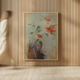 Contemporary Lilies I Crop by Danhui Nai. shown as over sized large wall art. Available as an archival giclee rolled canvas, fine art paper, or poster print. SKU 5441h.