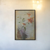 Contemporary Lilies I Crop by Danhui Nai. shown as a paper print in a black flame. Available as a archival giclee rolled canvas, fine art paper, or poster print. SKU 5441h.