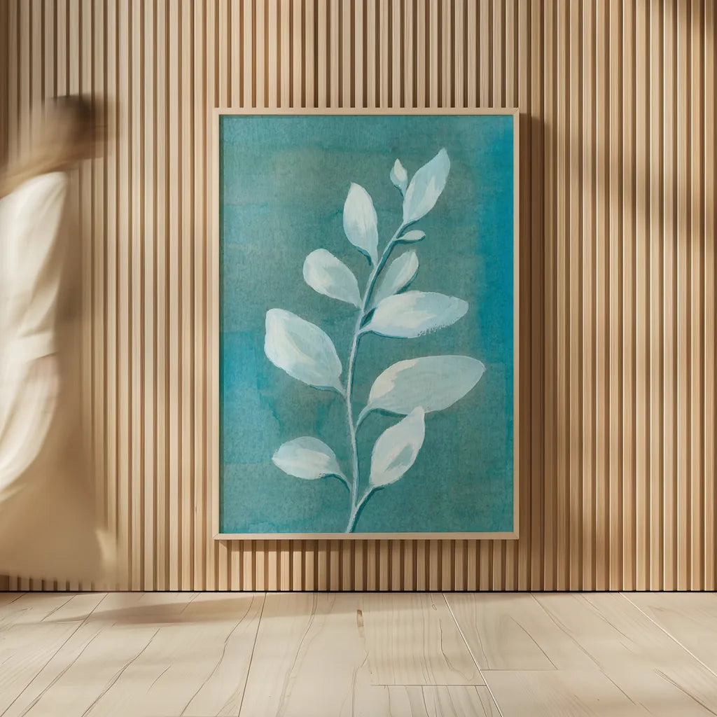 Cool Leaves I by Danhui Nai. shown as over sized large wall art. Available as an archival giclee rolled canvas, fine art paper, or poster print. SKU 64052h.