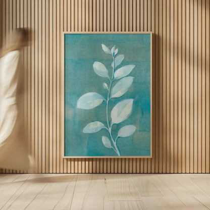 Cool Leaves II by Danhui Nai. shown as over sized large wall art. Available as an archival giclee rolled canvas, fine art paper, or poster print. SKU 64053h.