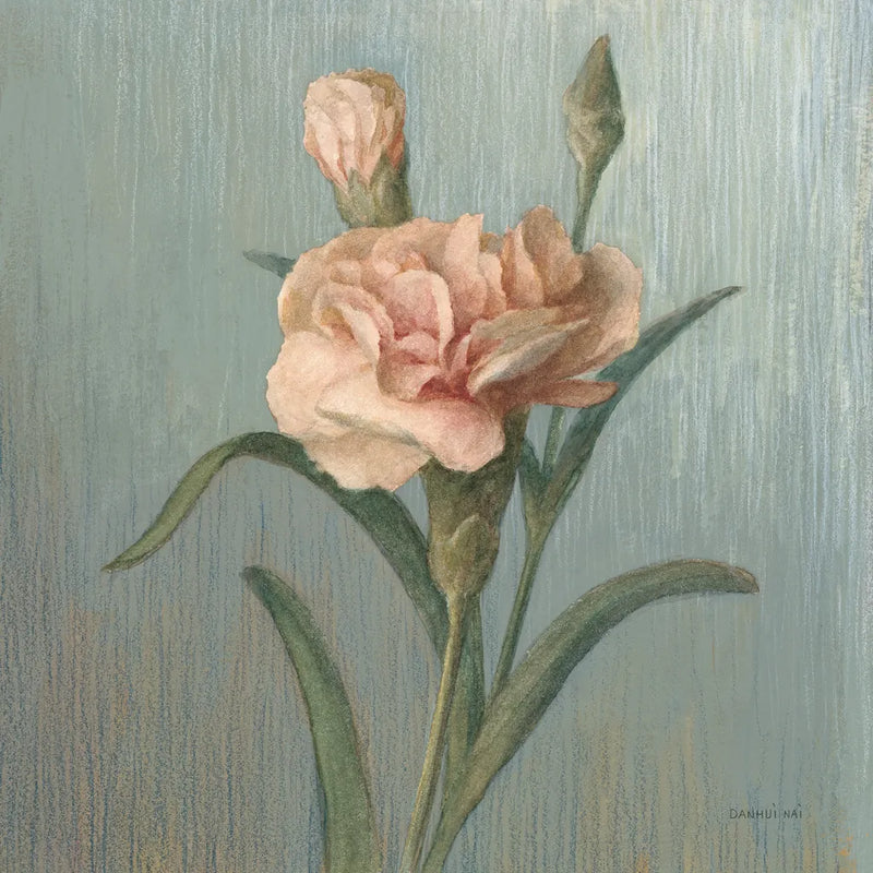 Cottage Carnation by Danhui Nai. SKU 5164a. Archival Giclee Fine art print for wall decor.