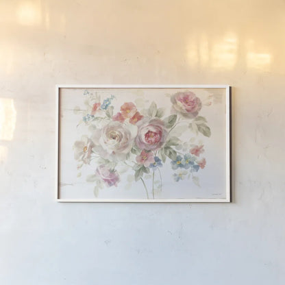 Cottage Garden I by Danhui Nai. shown as a paper print in a white frame. Available as a archival giclee rolled canvas, fine art paper, or poster print. SKU 47481i.