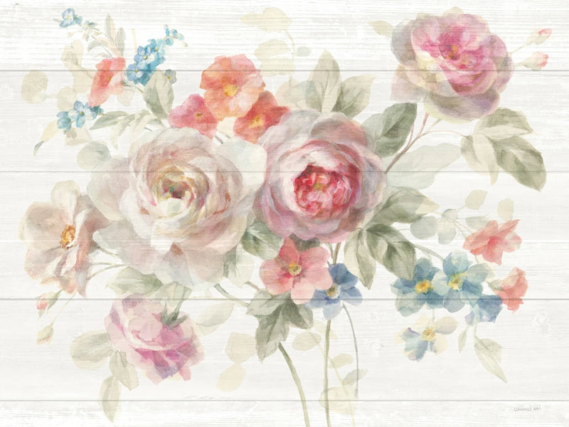 Cottage Garden I Shiplap Crop by Danhui Nai