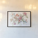 Cottage Garden I on White by Danhui Nai. shown as a paper print in a black flame. Available as a archival giclee rolled canvas, fine art paper, or poster print. SKU 47881i.