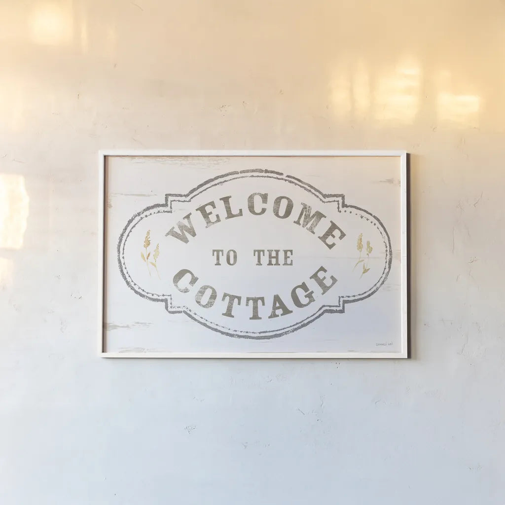 Cottage Garden I on wood by Danhui Nai. shown as a paper print in a white frame. Available as a archival giclee rolled canvas, fine art paper, or poster print. SKU 75473i.