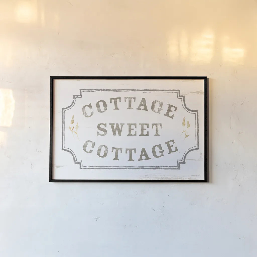 Cottage Garden I on wood by Danhui Nai. shown as a paper print in a black flame. Available as a archival giclee rolled canvas, fine art paper, or poster print. SKU 75474i.