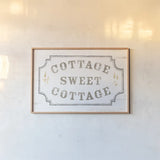 Cottage Garden I on wood by Danhui Nai. shown as a paper print in a natural frame. Available as a archival giclee rolled canvas, fine art paper, or poster print. SKU 75474i.