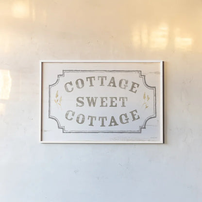 Cottage Garden I on wood by Danhui Nai. shown as a paper print in a white frame. Available as a archival giclee rolled canvas, fine art paper, or poster print. SKU 75474i.