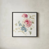 Cottage Garden II Crop by Danhui Nai. Shown in a sleek black glass frame for a contemporary gallery look. Available as an archival giclee rolled canvas, fine art paper, or poster print. SKU 47482a.