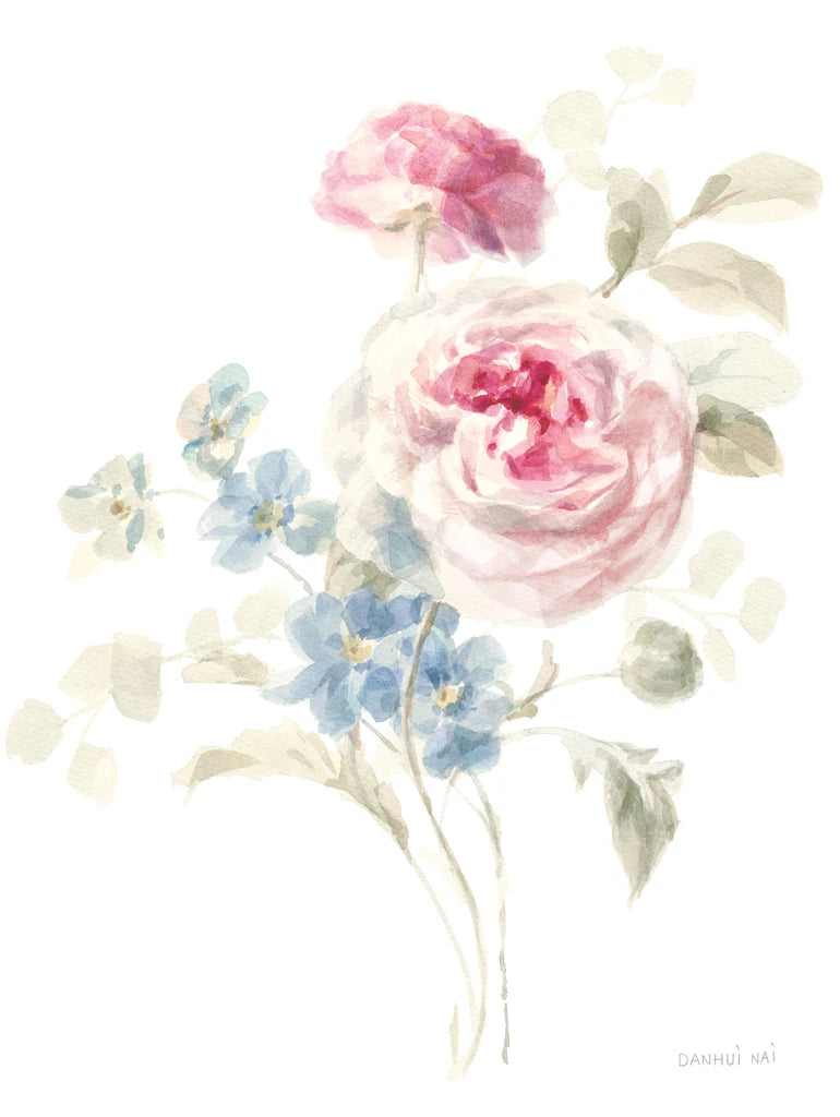 Cottage Garden II on White by Danhui Nai