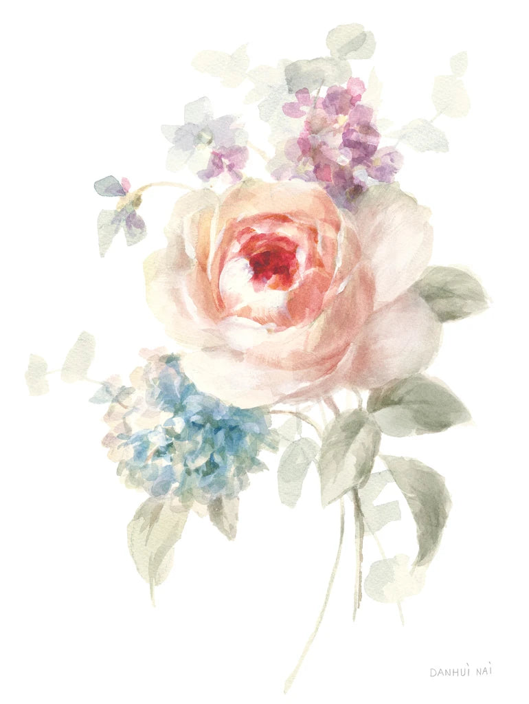 Cottage Garden III on White by Danhui Nai