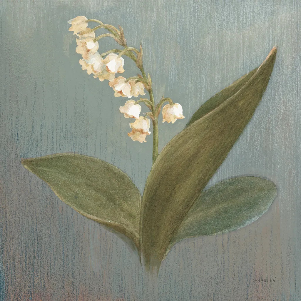 Cottage Lily of the Valley by Danhui Nai. SKU 5168a. Archival Giclee Fine art print for wall decor.