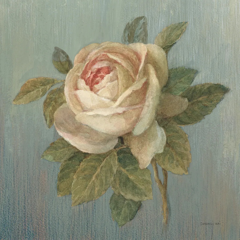 Cottage Rose by Danhui Nai. SKU 5169a. Archival Giclee Fine art print for wall decor.