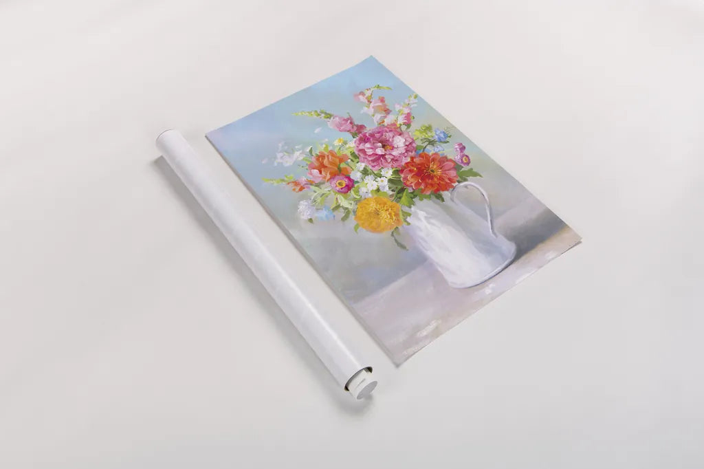 Country Bouquet II by Danhui Nai. shown as a rolled paper print. Available as archival giclee rolled canvas, fine art paper, or poster print. SKU 81342h.