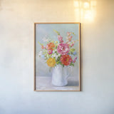 Country Bouquet II by Danhui Nai. shown as a paper print in a natural frame. Available as a archival giclee rolled canvas, fine art paper, or poster print. SKU 81342h.