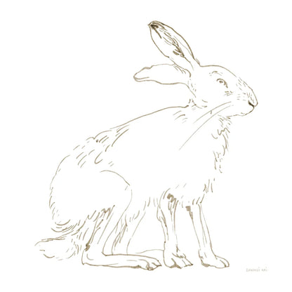 Country Hare by Danhui Nai. SKU 88572a. Archival Giclee Fine art print for wall decor.