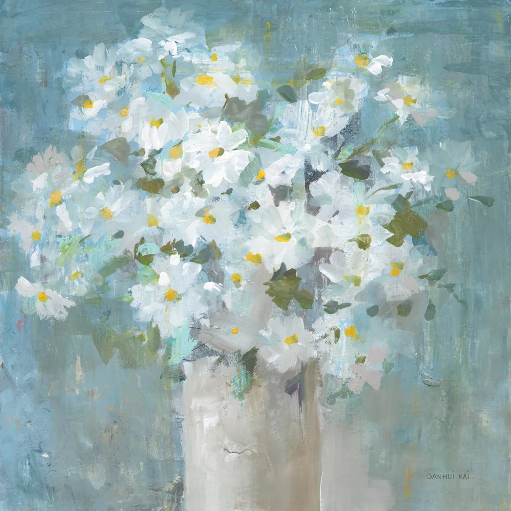 Daisies All Day by Danhui Nai. SKU 78546a. Archival Giclee Fine art print for wall decor.