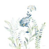 Dark Blues of Summer VII No Dragonfly by Danhui Nai. SKU 77906a. Archival Giclee Fine art print for wall decor.