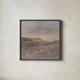 Dawn on the Hills Light by Danhui Nai. Shown in a sleek black glass frame for a contemporary gallery look. Available as an archival giclee rolled canvas, fine art paper, or poster print. SKU 78361a.