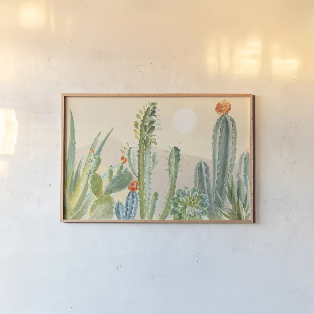 Desert Greenhouse I by Danhui Nai. shown as a paper print in a natural frame. Available as a archival giclee rolled canvas, fine art paper, or poster print. SKU 77991i.