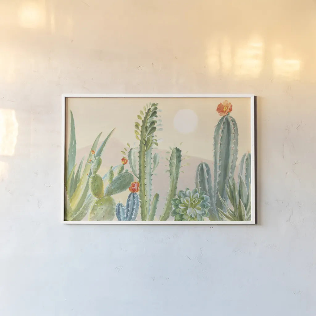 Desert Greenhouse I by Danhui Nai. shown as a paper print in a white frame. Available as a archival giclee rolled canvas, fine art paper, or poster print. SKU 77991i.