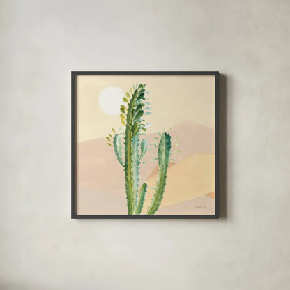 Desert Greenhouse II by Danhui Nai. Shown in a sleek black glass frame for a contemporary gallery look. Available as an archival giclee rolled canvas, fine art paper, or poster print. SKU 77992a.