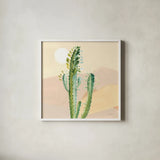 Desert Greenhouse II by Danhui Nai. Shown in a crisp white glass frame for a clean and minimalist style. Available as an archival giclee rolled canvas, fine art paper, or poster print. SKU 77992a.