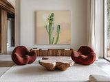 Desert Greenhouse II by Danhui Nai. Shown as extra-large giant wall art in a modern living room. Available as an archival giclee rolled canvas, fine art paper, or poster print. SKU 77992a.