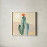 Desert Greenhouse III by Danhui Nai. Shown in a crisp white glass frame for a clean and minimalist style. Available as an archival giclee rolled canvas, fine art paper, or poster print. SKU 77993a.