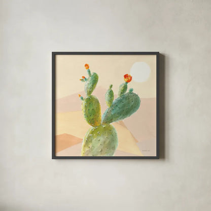 Desert Greenhouse IV by Danhui Nai. Shown in a sleek black glass frame for a contemporary gallery look. Available as an archival giclee rolled canvas, fine art paper, or poster print. SKU 77994a.