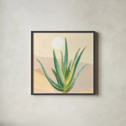 Desert Greenhouse V by Danhui Nai. Shown in a sleek black glass frame for a contemporary gallery look. Available as an archival giclee rolled canvas, fine art paper, or poster print. SKU 77995a.