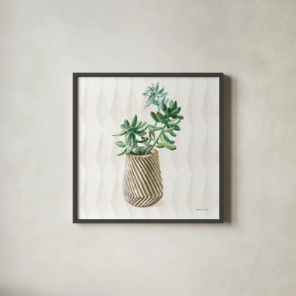 Desert Greenhouse X Sq by Danhui Nai. Shown in a sleek black glass frame for a contemporary gallery look. Available as an archival giclee rolled canvas, fine art paper, or poster print. SKU 80182a.