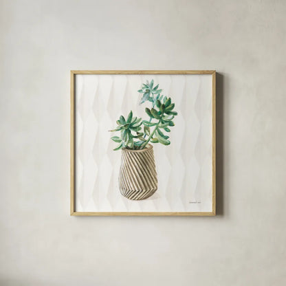 Desert Greenhouse X Sq by Danhui Nai. Shown in a natural wood glass frame for a timeless modern aesthetic. Available as an archival giclee rolled canvas, fine art paper, or poster print. SKU 80182a.