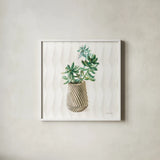 Desert Greenhouse X Sq by Danhui Nai. Shown in a crisp white glass frame for a clean and minimalist style. Available as an archival giclee rolled canvas, fine art paper, or poster print. SKU 80182a.