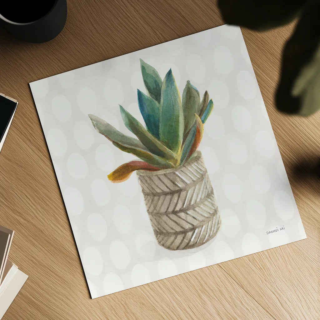 Desert Greenhouse XIII Sq by Danhui Nai. Shown as a detailed flat fine art print, highlighting archival giclee quality. Available as an archival giclee rolled canvas, fine art paper, or poster print. SKU 80183a.