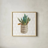 Desert Greenhouse XIII Sq by Danhui Nai. Shown in a natural wood glass frame for a timeless modern aesthetic. Available as an archival giclee rolled canvas, fine art paper, or poster print. SKU 80183a.