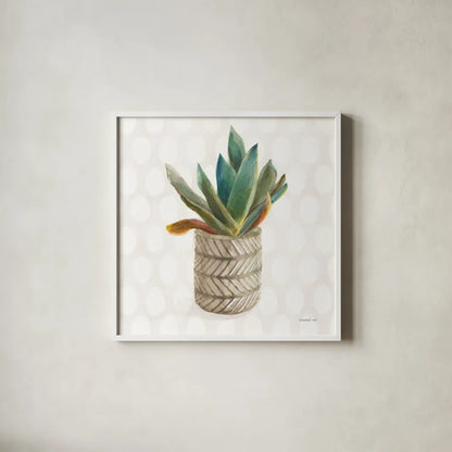 Desert Greenhouse XIII Sq by Danhui Nai. Shown in a crisp white glass frame for a clean and minimalist style. Available as an archival giclee rolled canvas, fine art paper, or poster print. SKU 80183a.