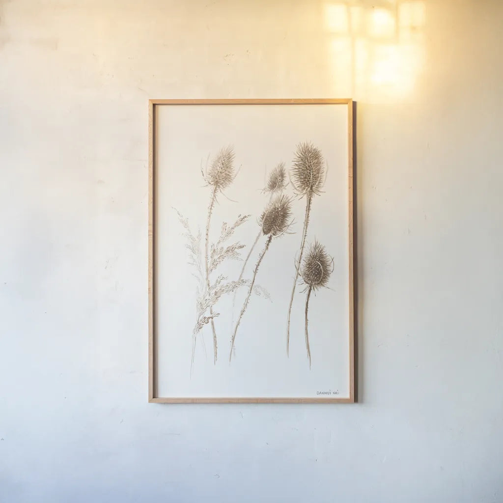 Details of Nature I by Danhui Nai. shown as a paper print in a natural frame. Available as a archival giclee rolled canvas, fine art paper, or poster print. SKU 77200h.
