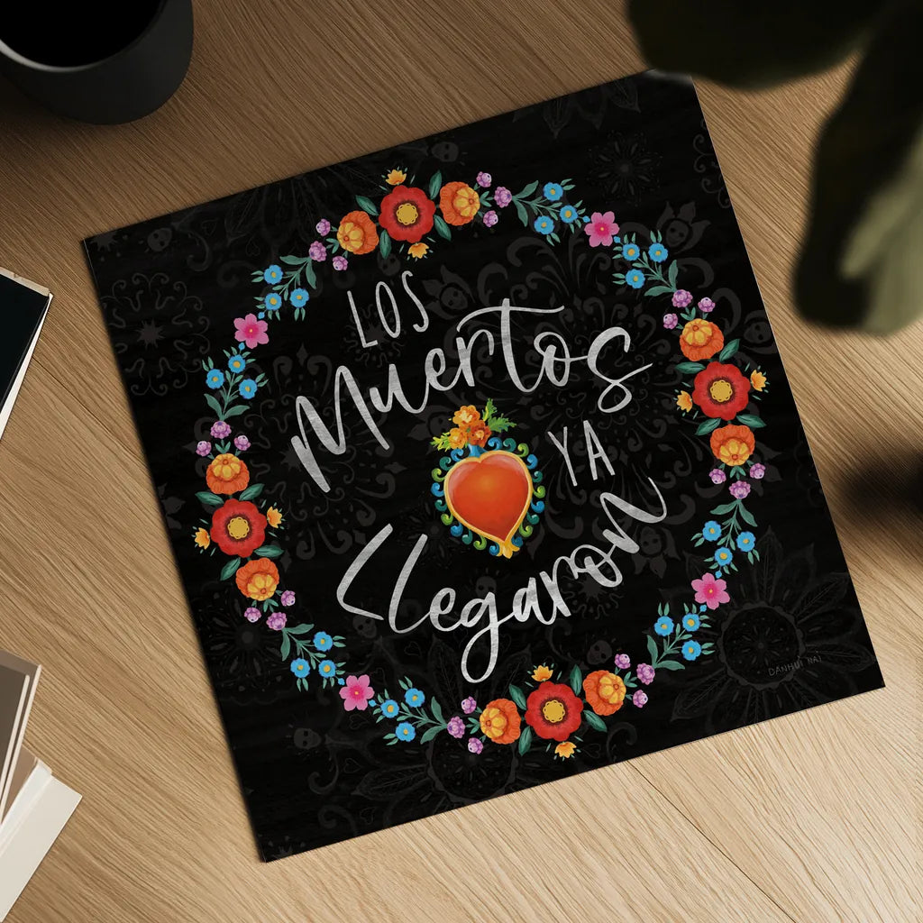 Dia de los Muertos IV by Danhui Nai. Shown as a detailed flat fine art print, highlighting archival giclee quality. Available as an archival giclee rolled canvas, fine art paper, or poster print. SKU 85540a.